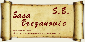 Saša Brezanović vizit kartica